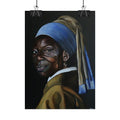 'Girl with Pearl Earring' Reimmaginned Rolled Poster | Portrait Wall Art