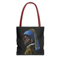 Reimaginning 'Girl with Pearl Earring' Woman Tote Bag — Painted Portrait All-Over Print
